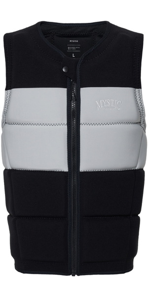 2026 Mystic Peacock Front Zip Wake Impact Vest 35005.240227 - Black / White